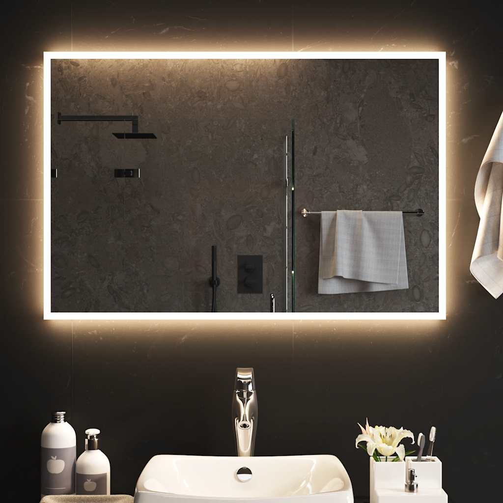 Vidaxl Badezimmerspiegel LED 90x60 cm