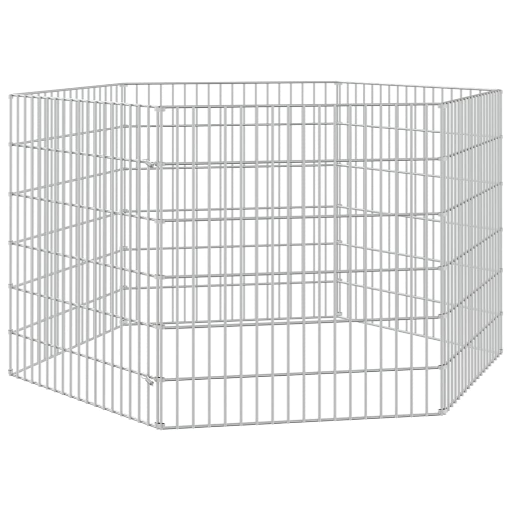 Vidaxl Tierheim 6 Panels 54x60 cm verzinktes Eisen
