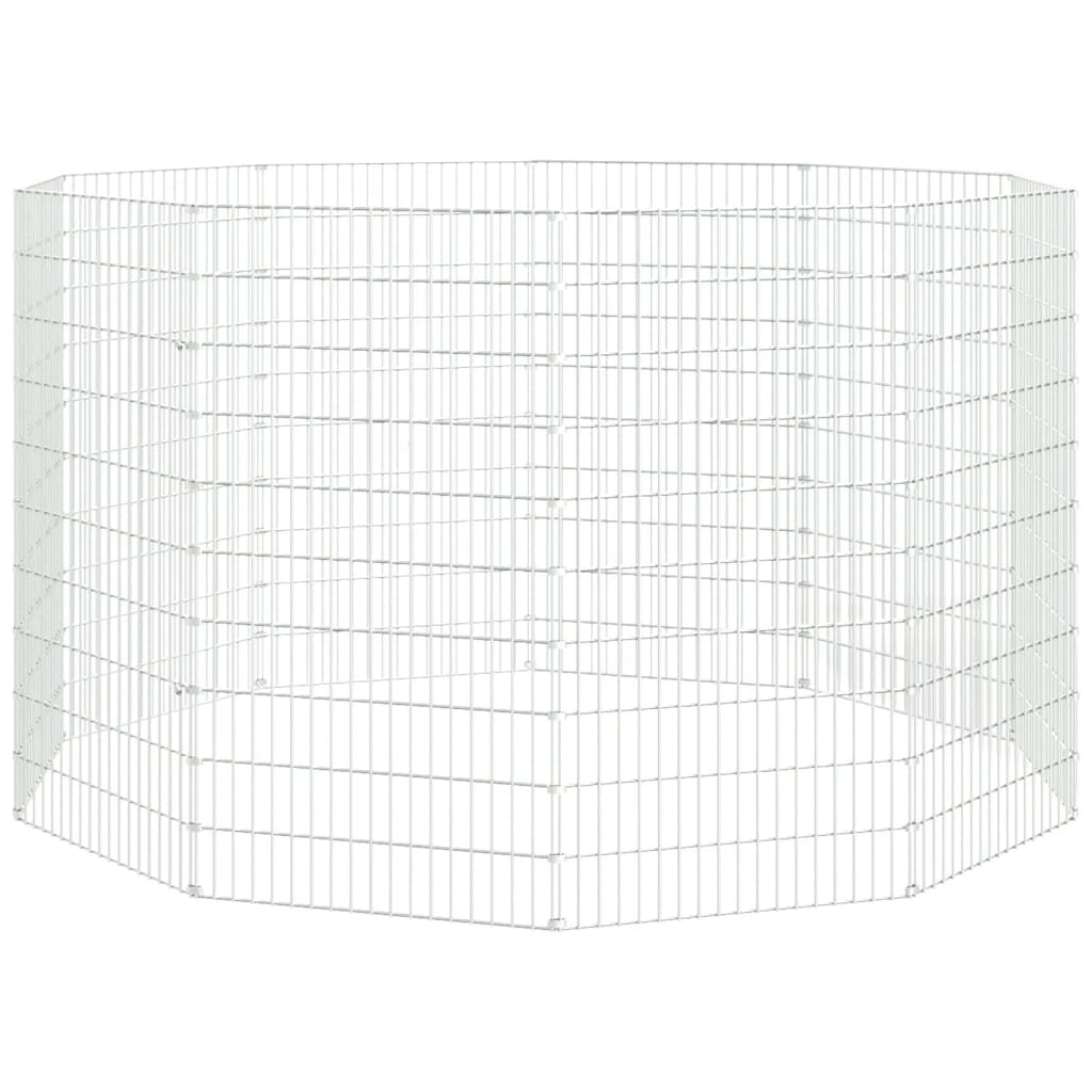 Vidaxl Tiergehäuse 10 Panels 54x100 cm verzinktes Eisen