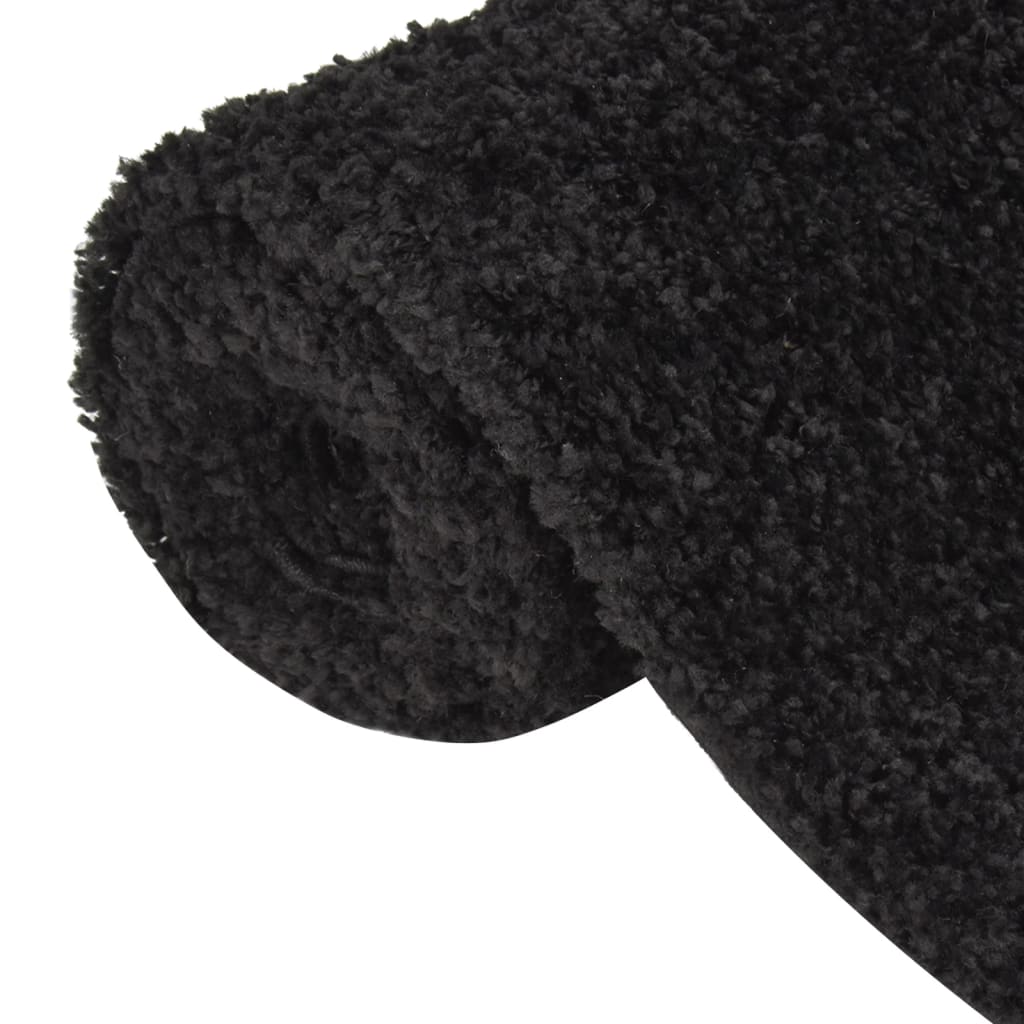 Vidaxl Teppich Shaggy High Stapel 80x150 cm Schwarz