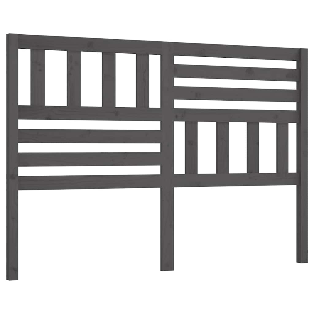 Vidaxl hoofdbord 166x4x100 cm massief grenenhout grijs