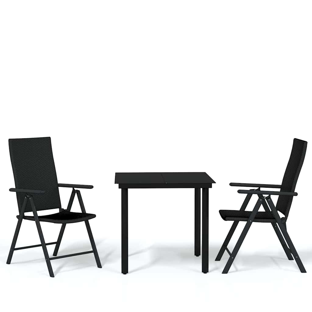 Vidaxl 3-delige tuinset zwart
