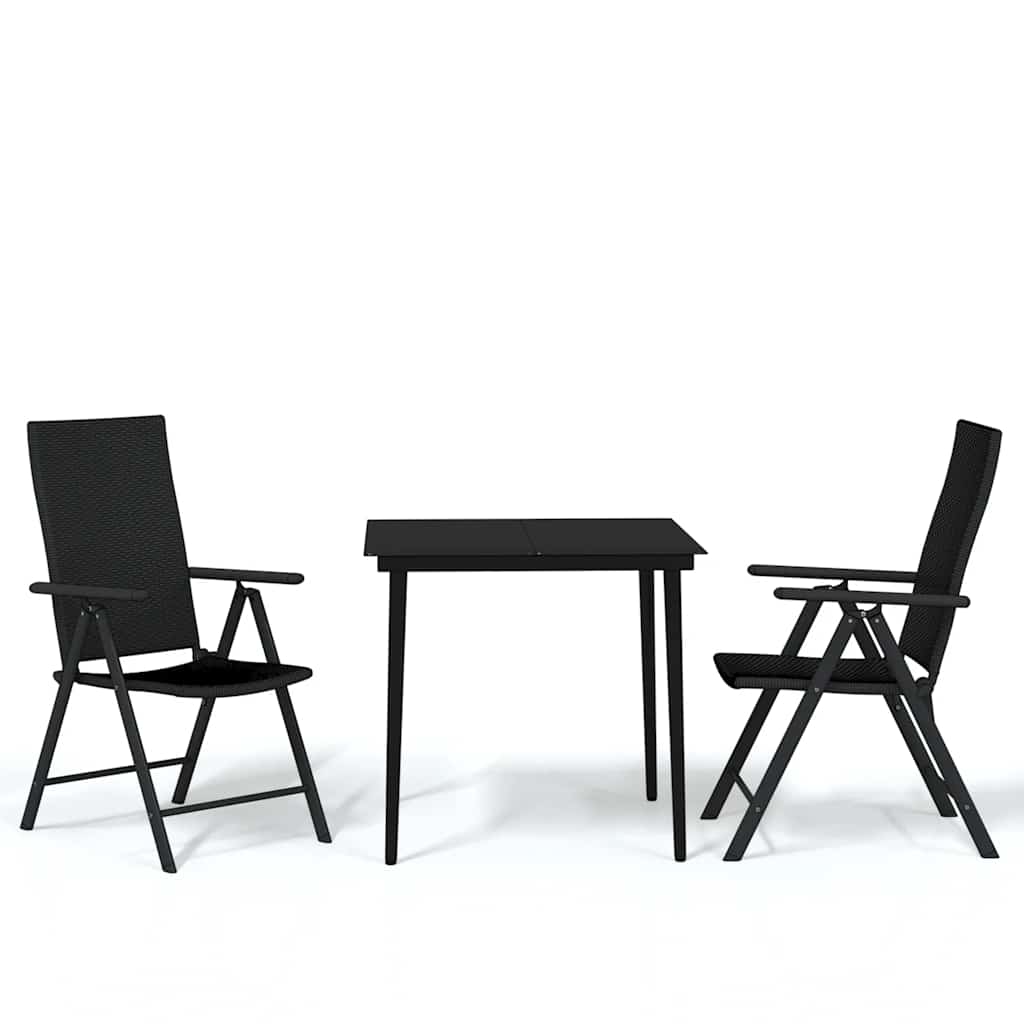 Vidaxl 3-delige tuinset zwart