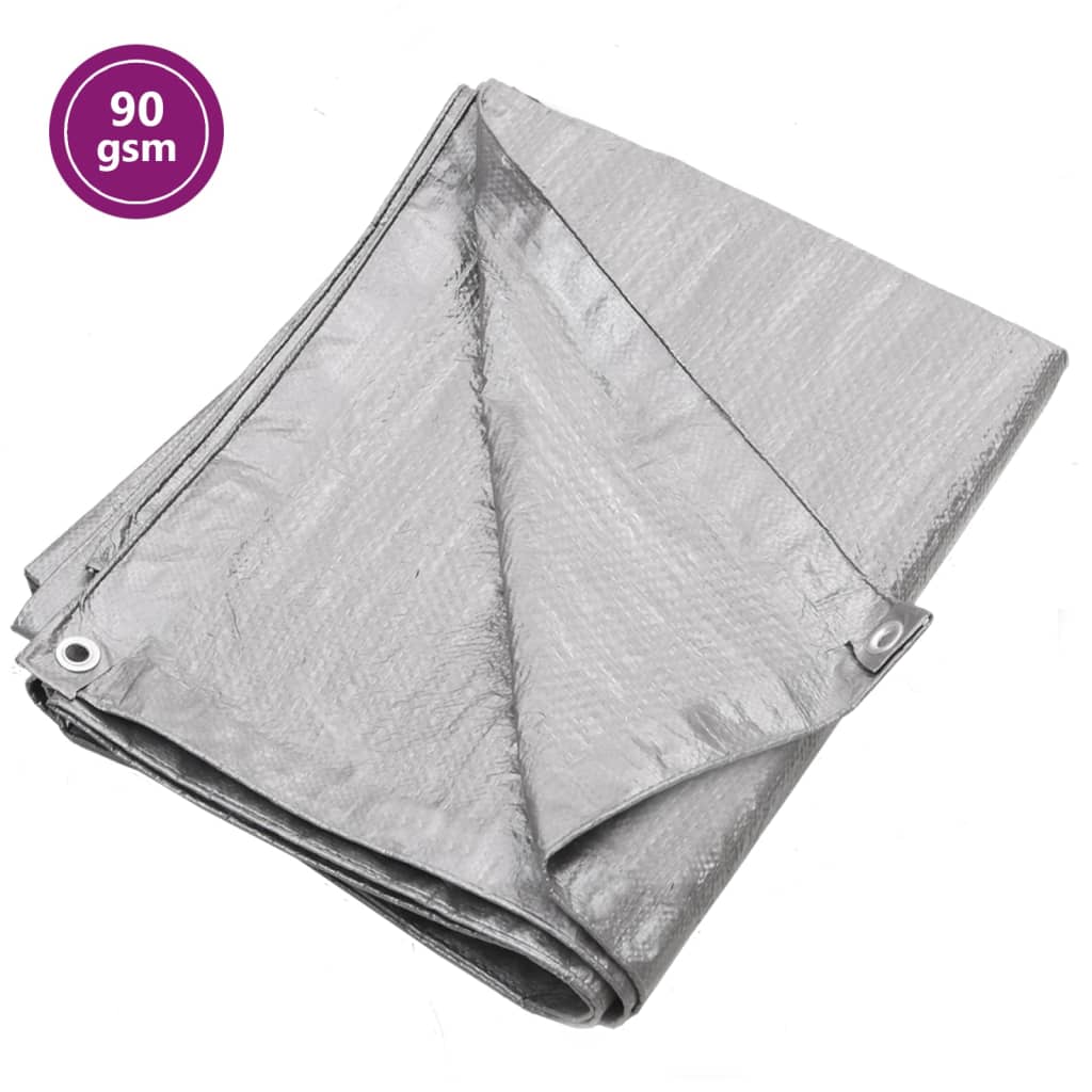 VIDAXL -Gerät 90 g m² 6x10 m HDPE Grau