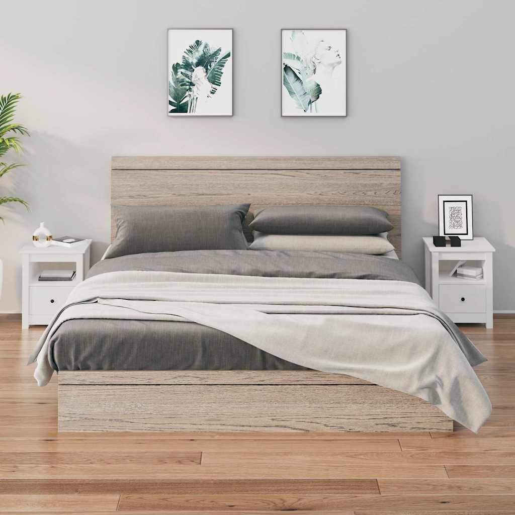 Vidaxl nachtkastjes 2 st 40x35x49 cm massief grenenhout wit