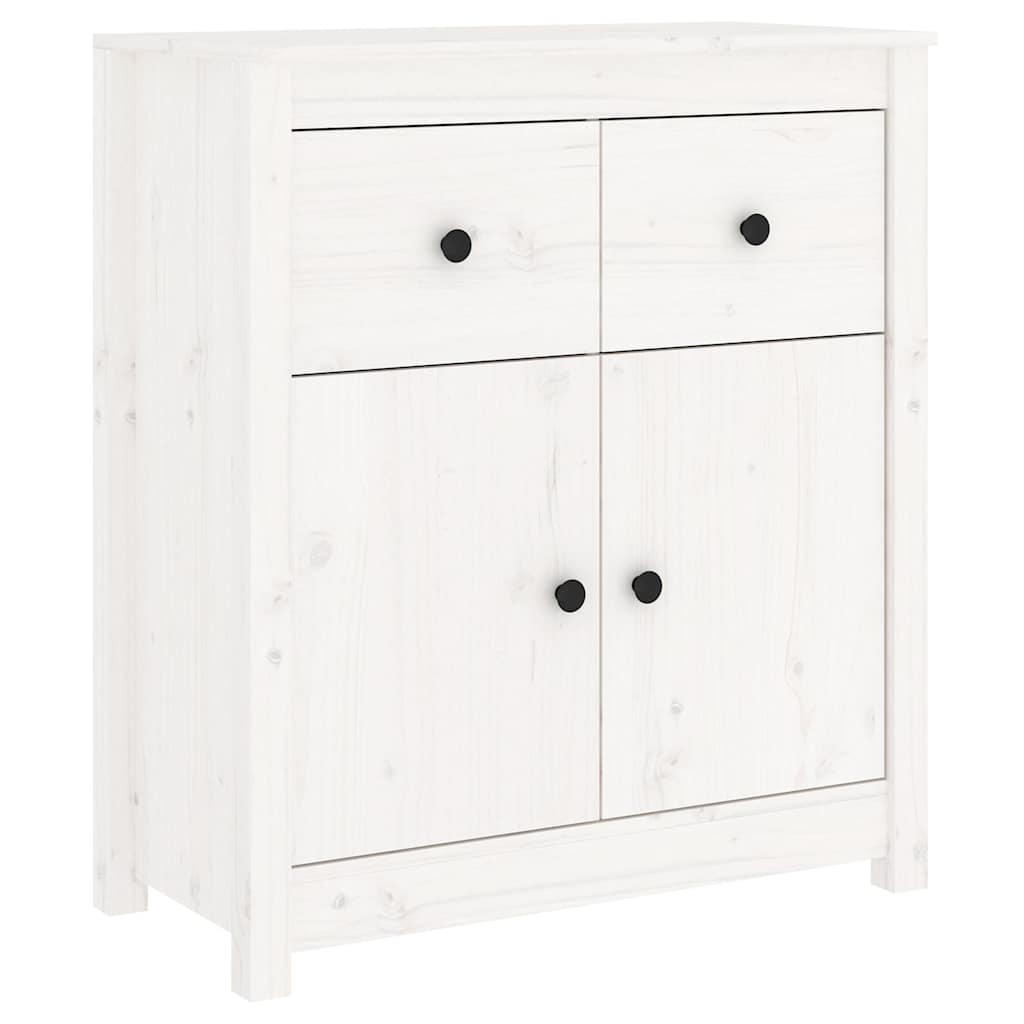 Vidaxl dressoir 70x35x80 cm massief grenenhout wit