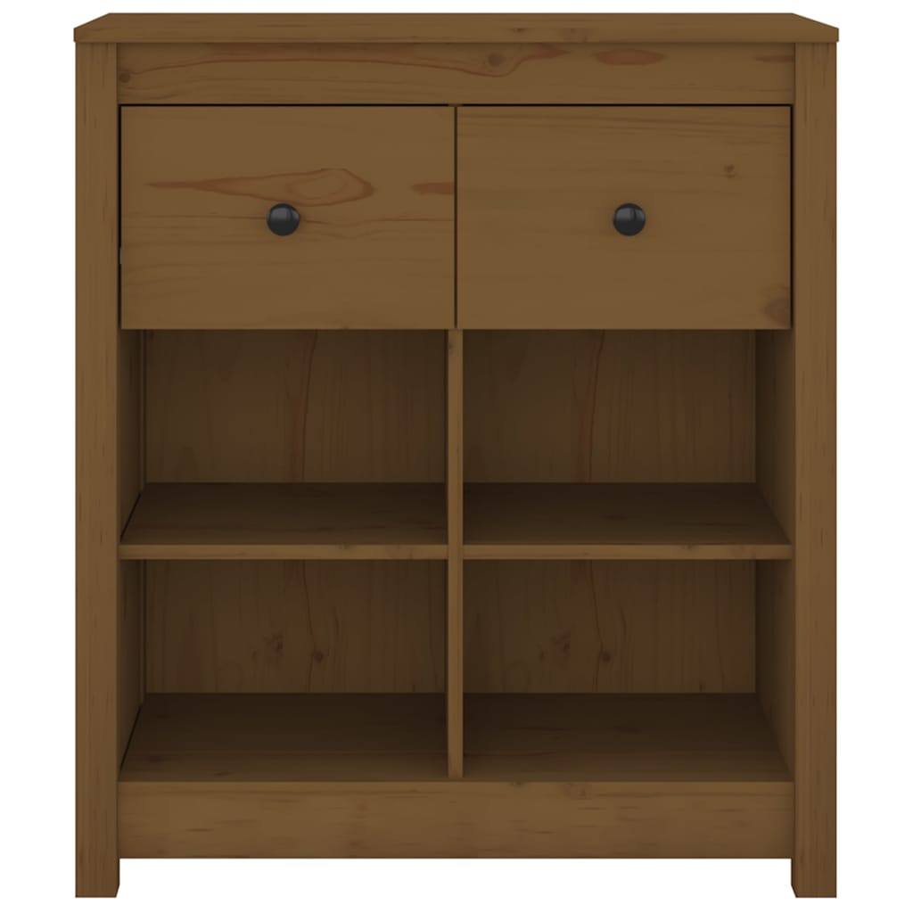 Vidaxl dressoir 70x35x80 cm massief grenenhout honingbruin
