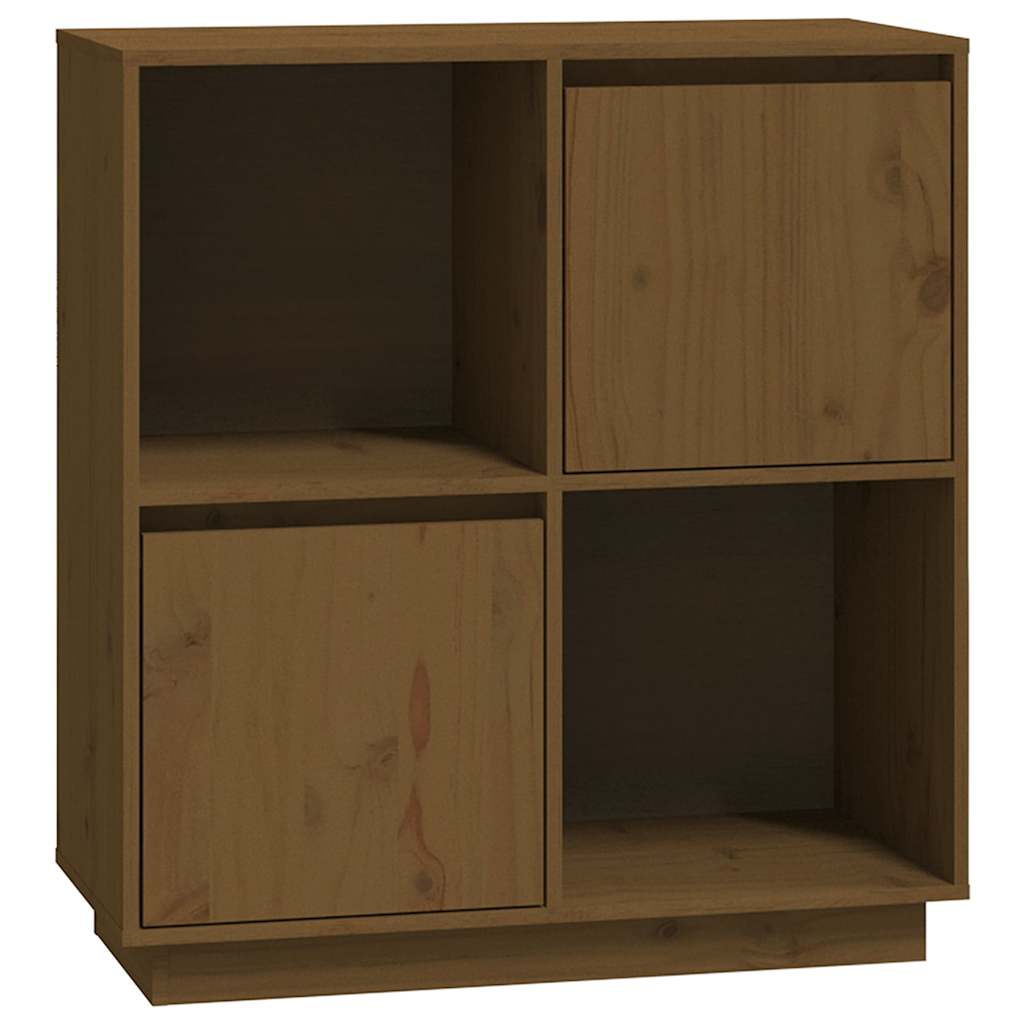 Vidaxl dressoir 74x35x80 cm massief grenenhout honingbruin