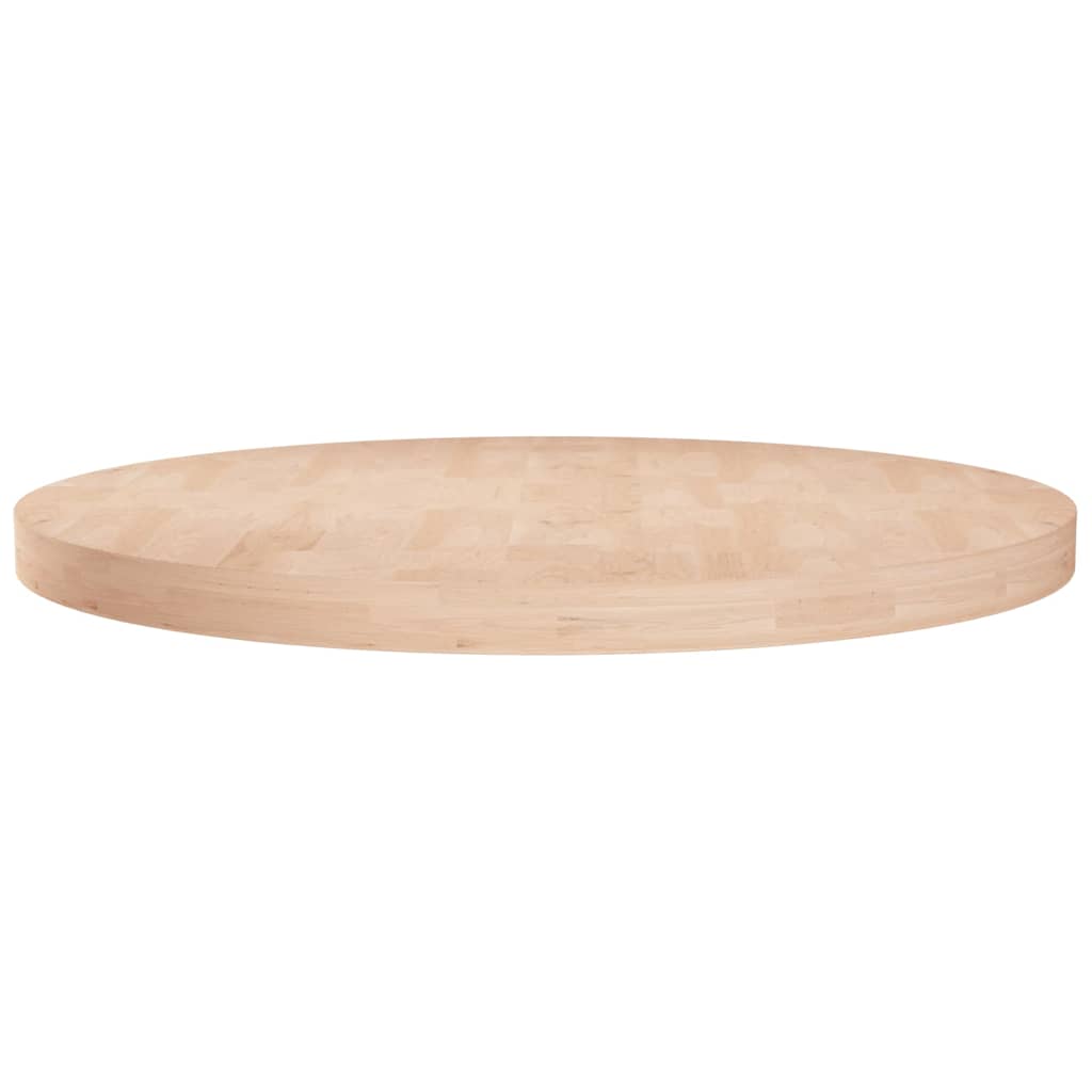 Vidaxl tafelblad rond ø70x4 cm onbehandeld massief eikenhout