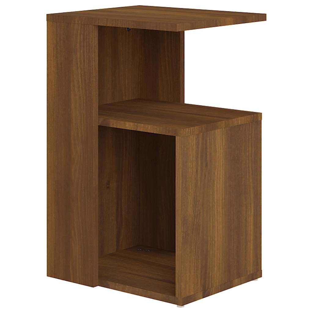 Vidaxl bijzettafel 36x30x56 cm bewerkt hout bruin eikenkleur