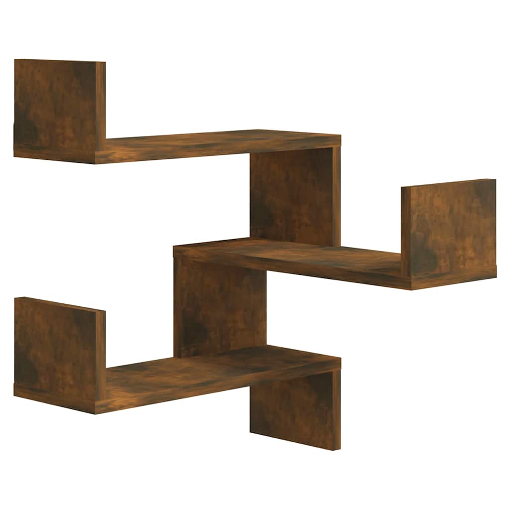 Vidaxl hoekwandschappen 2 st 40x40x50 cm bewerkt hout sonoma eiken