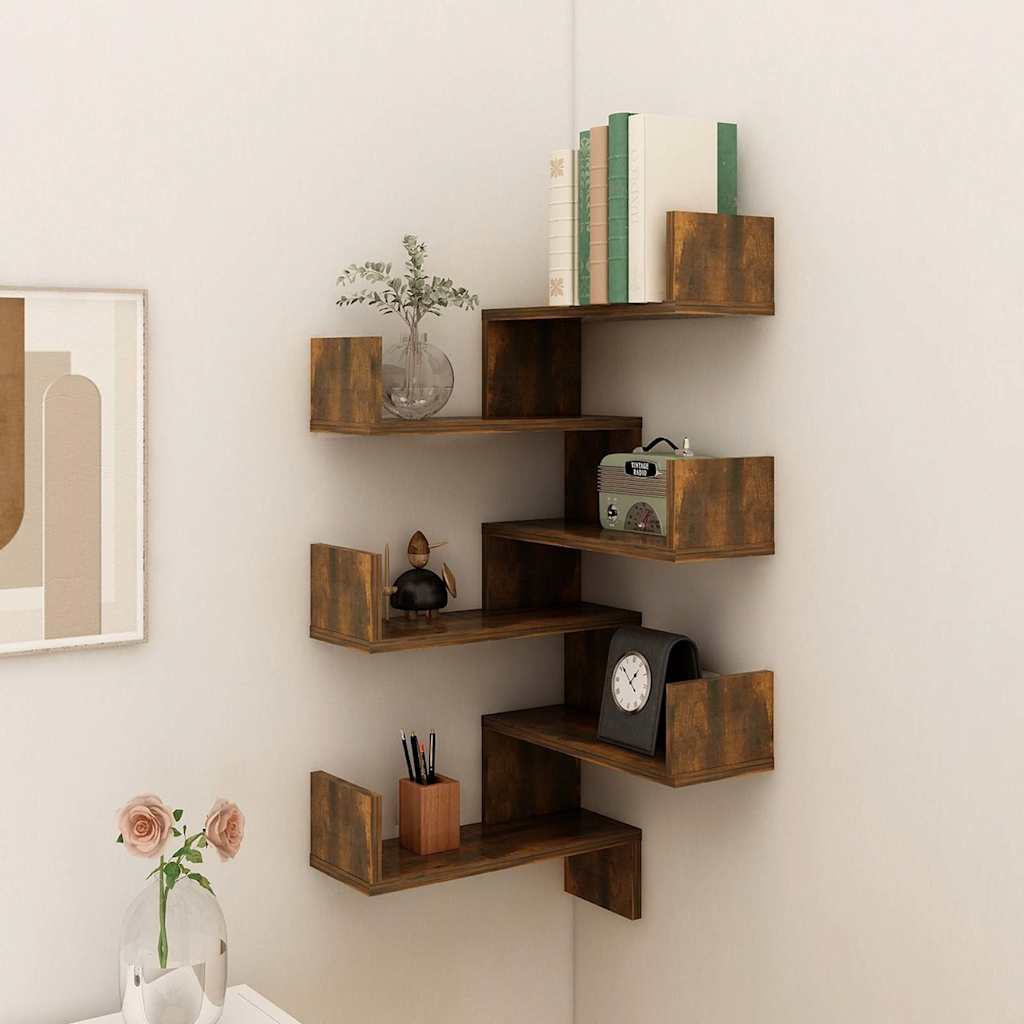 Vidaxl hoekwandschappen 2 st 40x40x50 cm bewerkt hout sonoma eiken