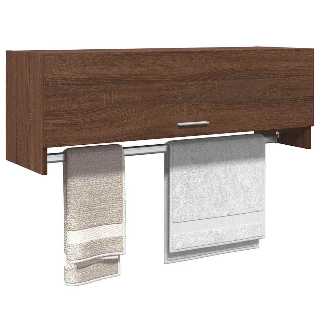 Vidaxl kledingkast 100x32,5x35 cm bewerkt hout bruin eikenkleur