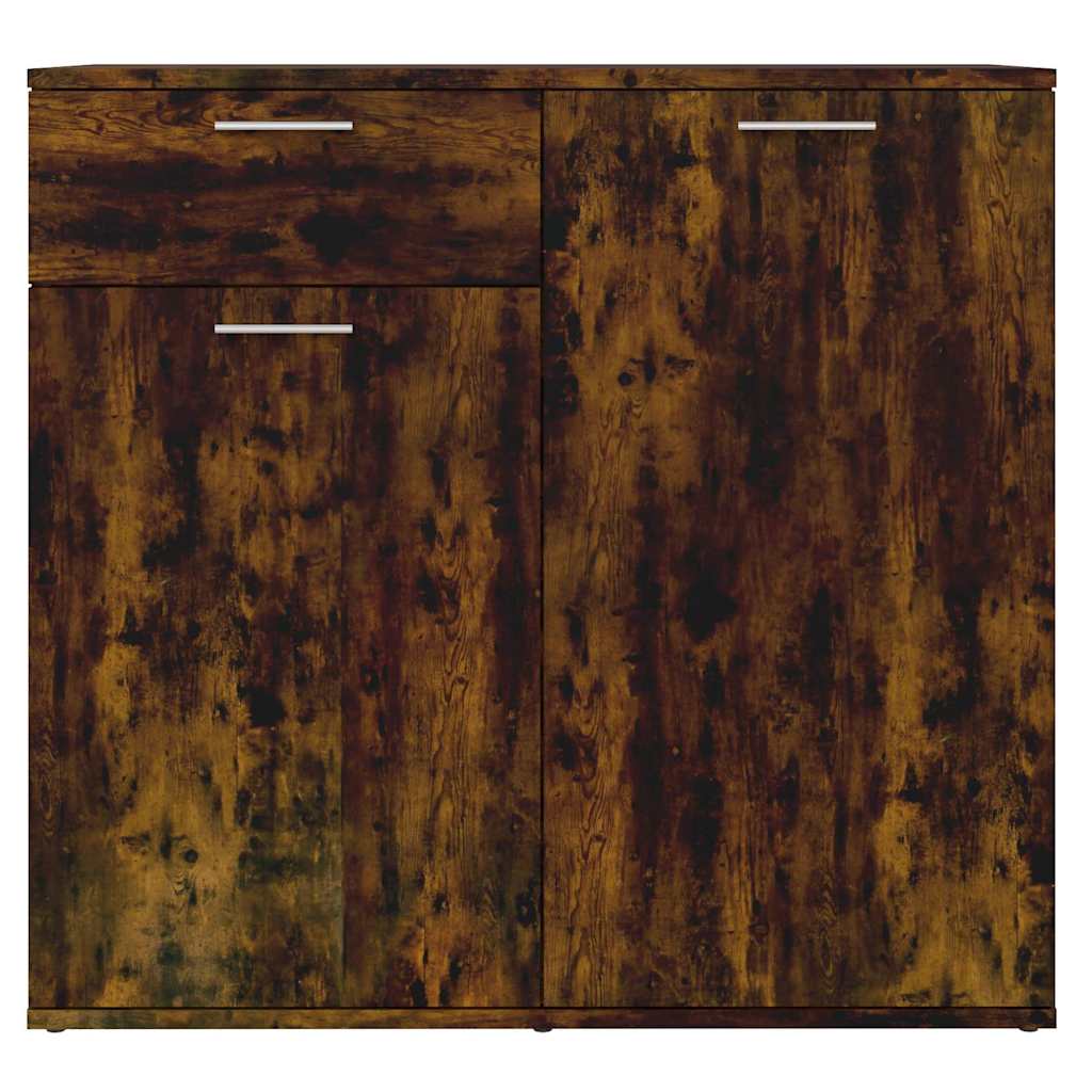 Vidaxl dressoir 80x36x75 cm bewerkt hout gerookt eikenkleurig