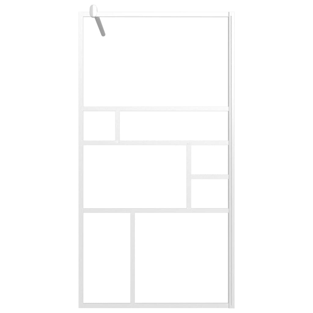 Vidaxl Walk-in Duschwand 115x195 cm Esg-Glas weiß