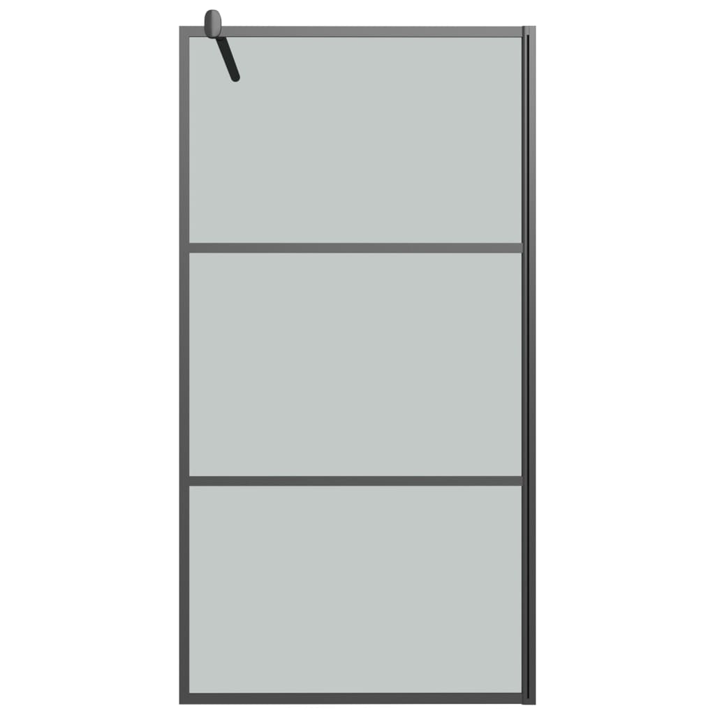 Vidaxl begehete Duschwand 115x195 cm dunkler ESG-Glas schwarz
