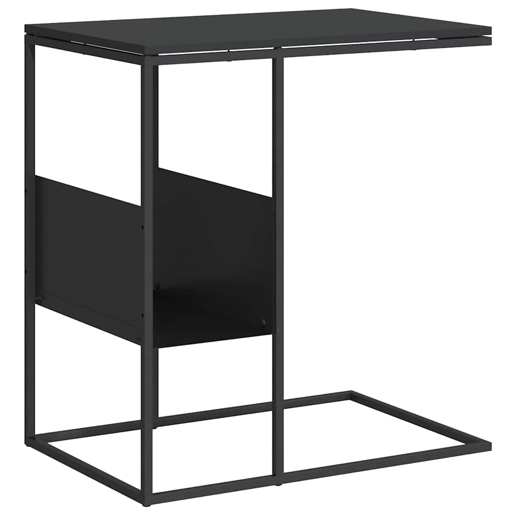 Vidaxl bijzettafel 55x36x59,5 cm bewerkt hout zwart