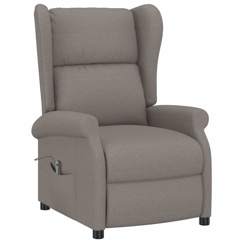 Vidaxl fauteuil verstelbaar elektrisch stof taupe