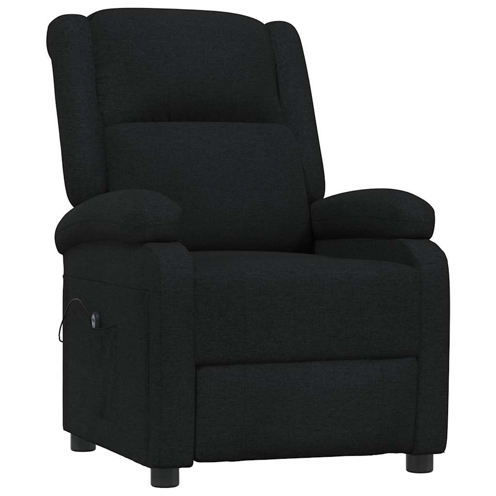 Vidaxl fauteuil verstelbaar elektrisch stof zwart