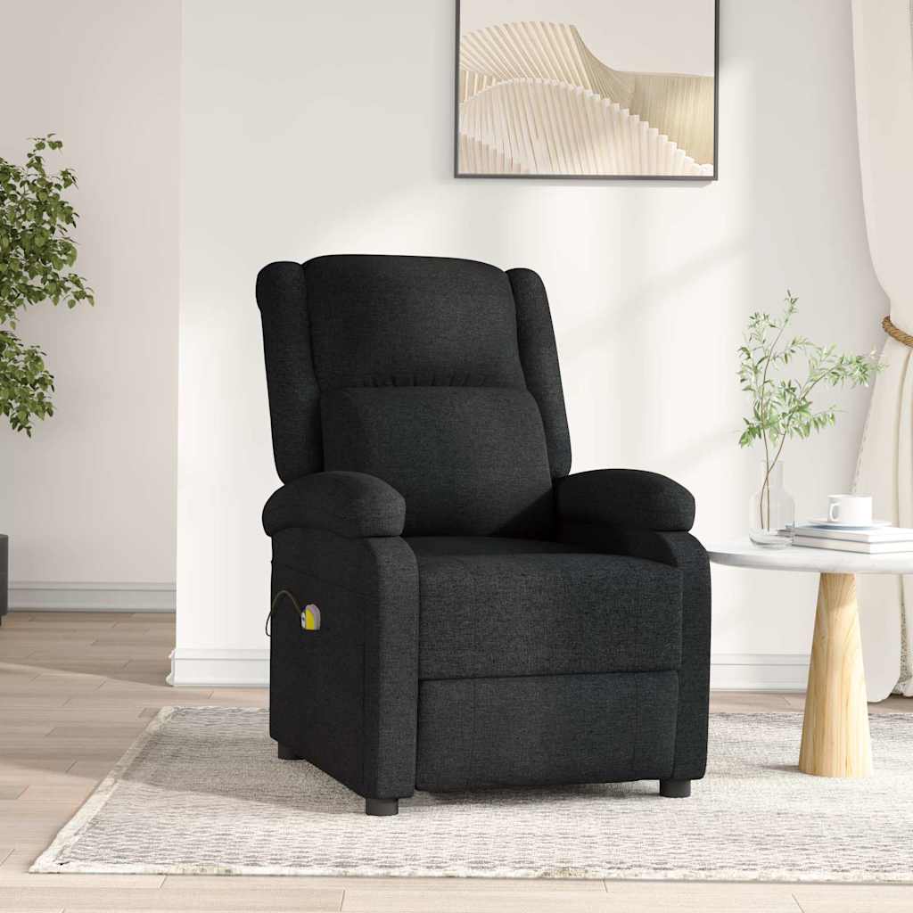 Vidaxl massagestoel elektrisch stof zwart