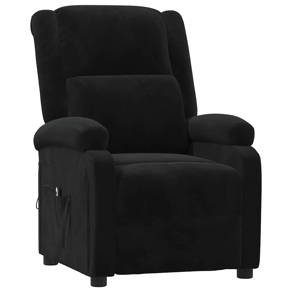 Vidaxl fauteuil verstelbaar elektrisch stof zwart