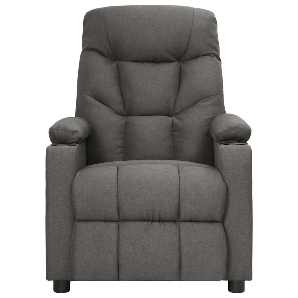 Vidaxl massagestoel elektrisch stof donkergrijs
