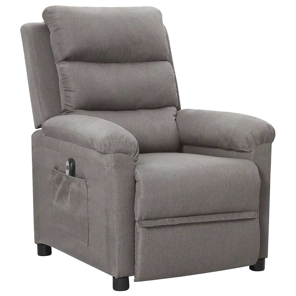 Vidaxl fauteuil elektrisch verstelbaar stof lichtgrijs