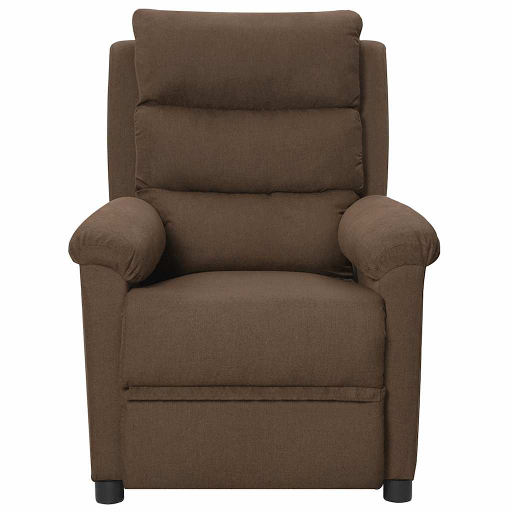 Vidaxl fauteuil verstelbaar elektrisch stof bruin
