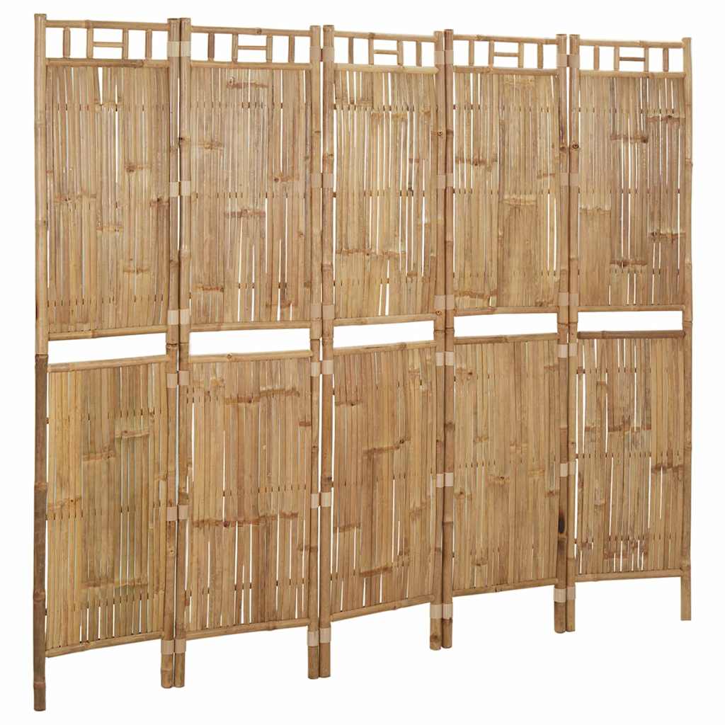 Vidaxl kamerscherm met 5 panelen 200x180 cm bamboe