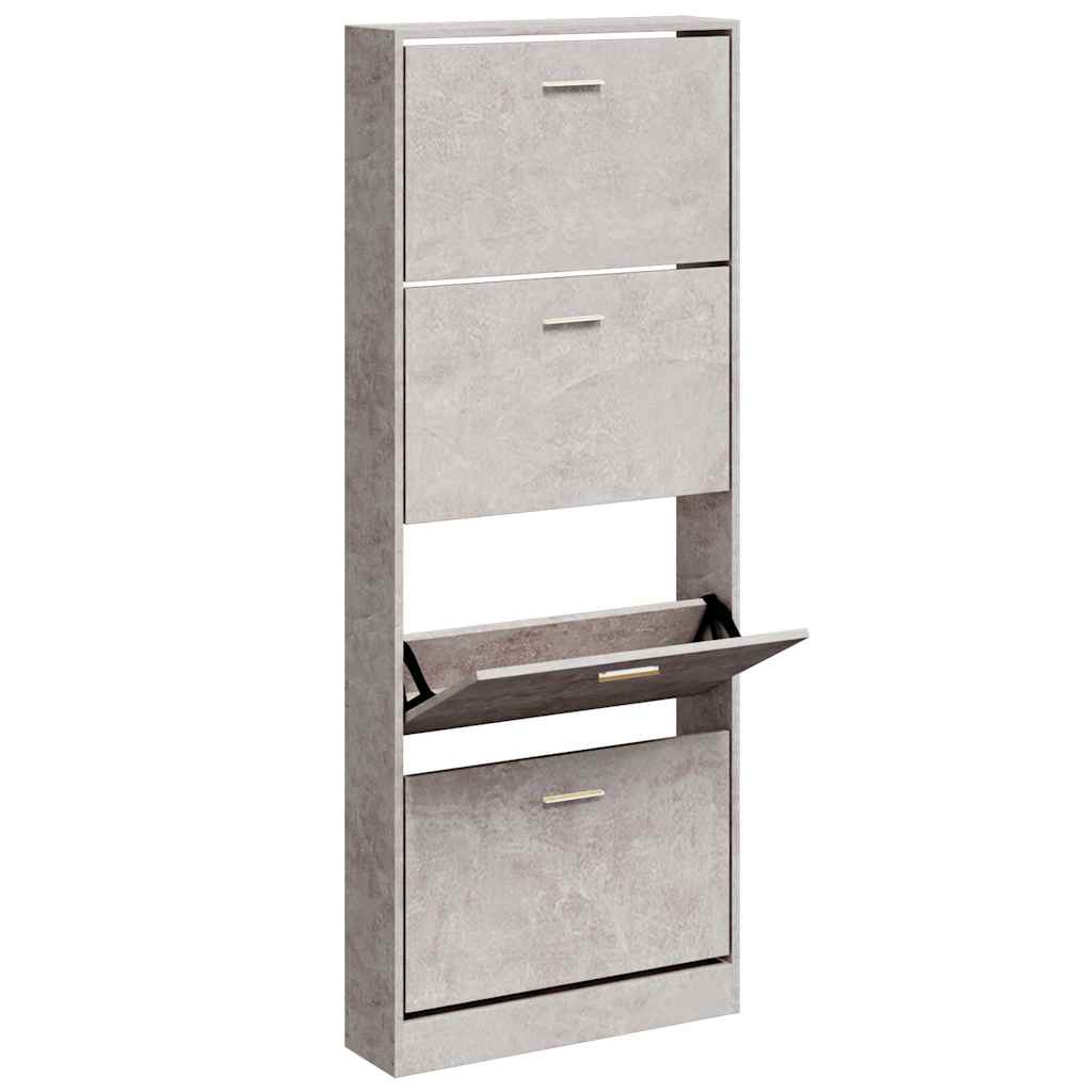 Vidaxx Schuhschrank 59x17x150 cm Holzwerkstoff betongrau