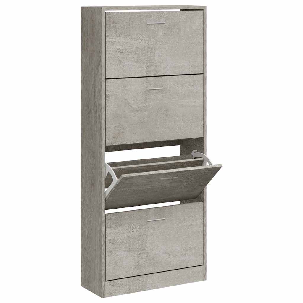 Vidaxx Schuhschrank 63x24x147 cm Holzwerkstoff betongrau