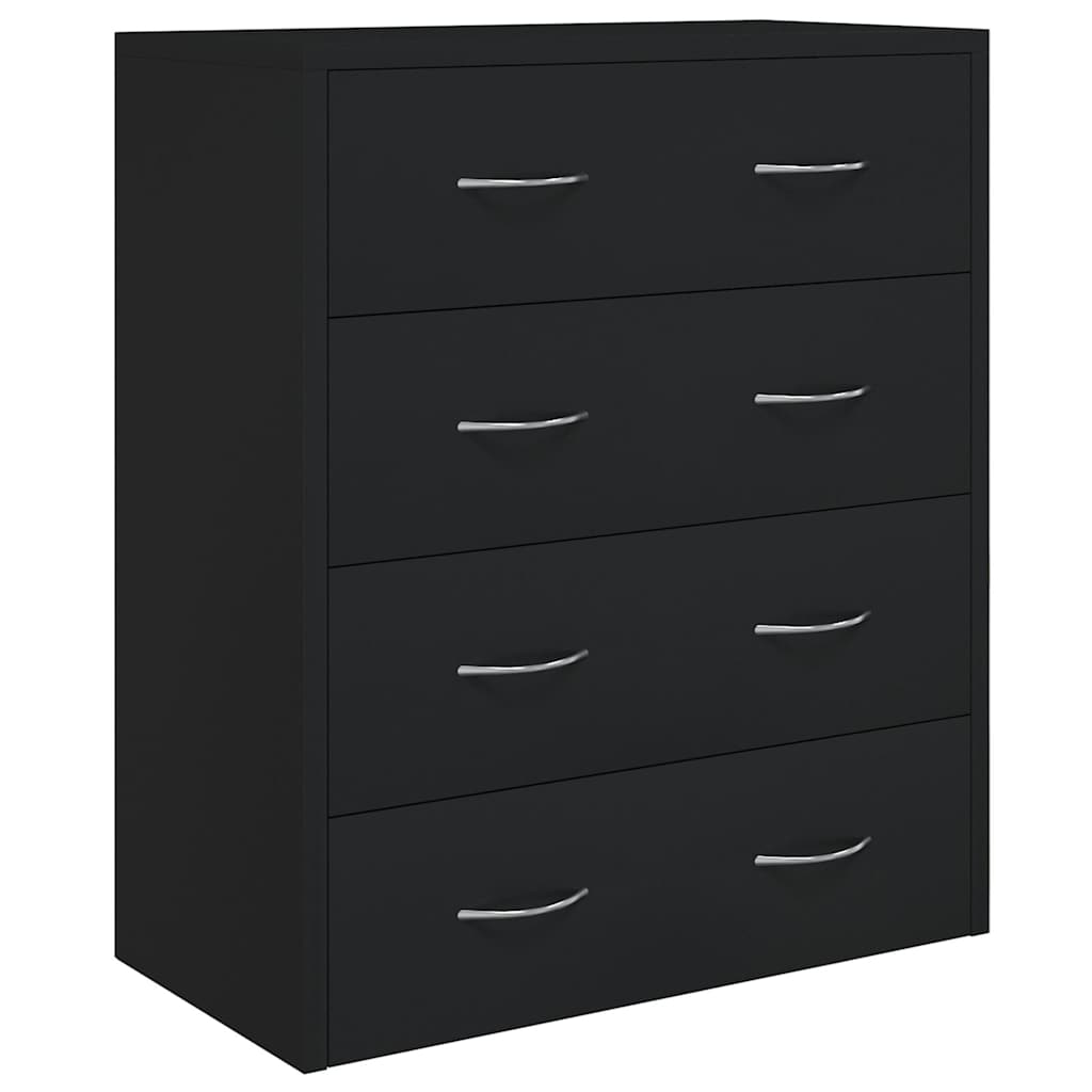 Vidaxl dressoir met 4 lades 60x30,5x71 cm zwart