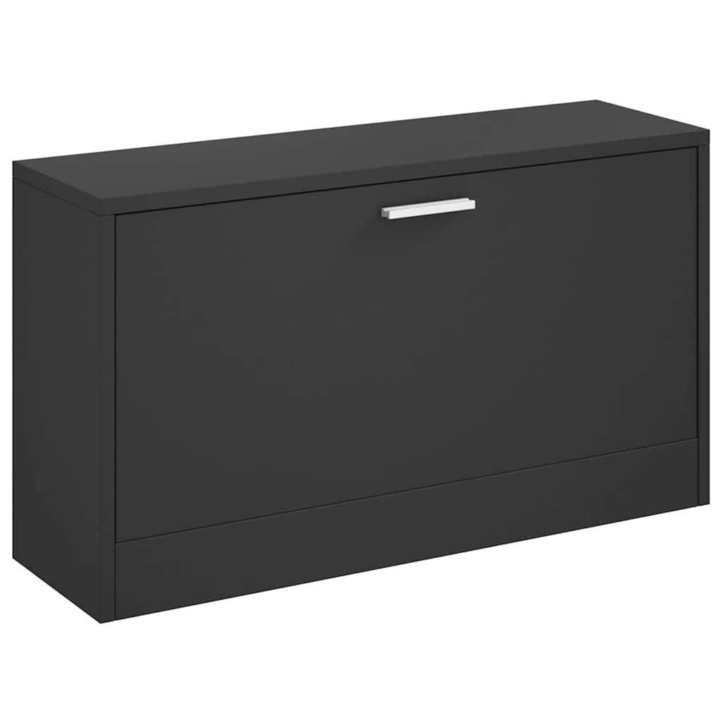 Vidaxx Schuhbank 80x24x45 cm lackiertes Holz schwarz