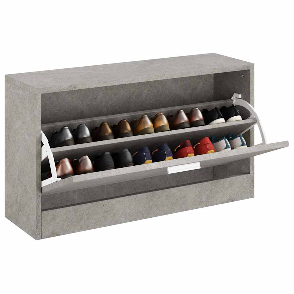 Vidaxx Schuhbank 80x24x45 cm Holzwerkstoff betongrau