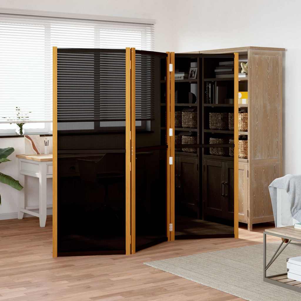 Vidaxl kamerscherm met 3 panelen 210x180 cm zwart