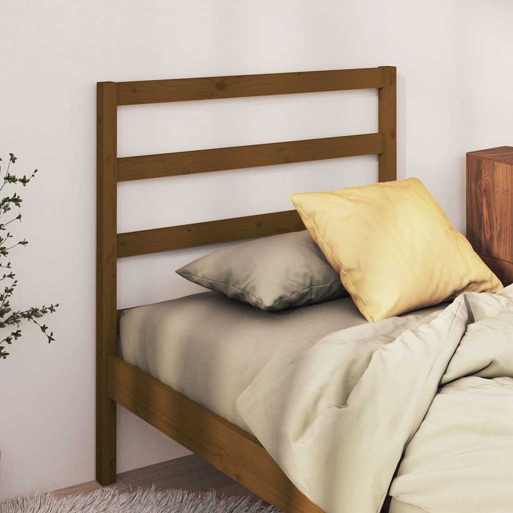 Vidaxl hoofdbord 81x4x100 cm massief grenenhout honingbruin