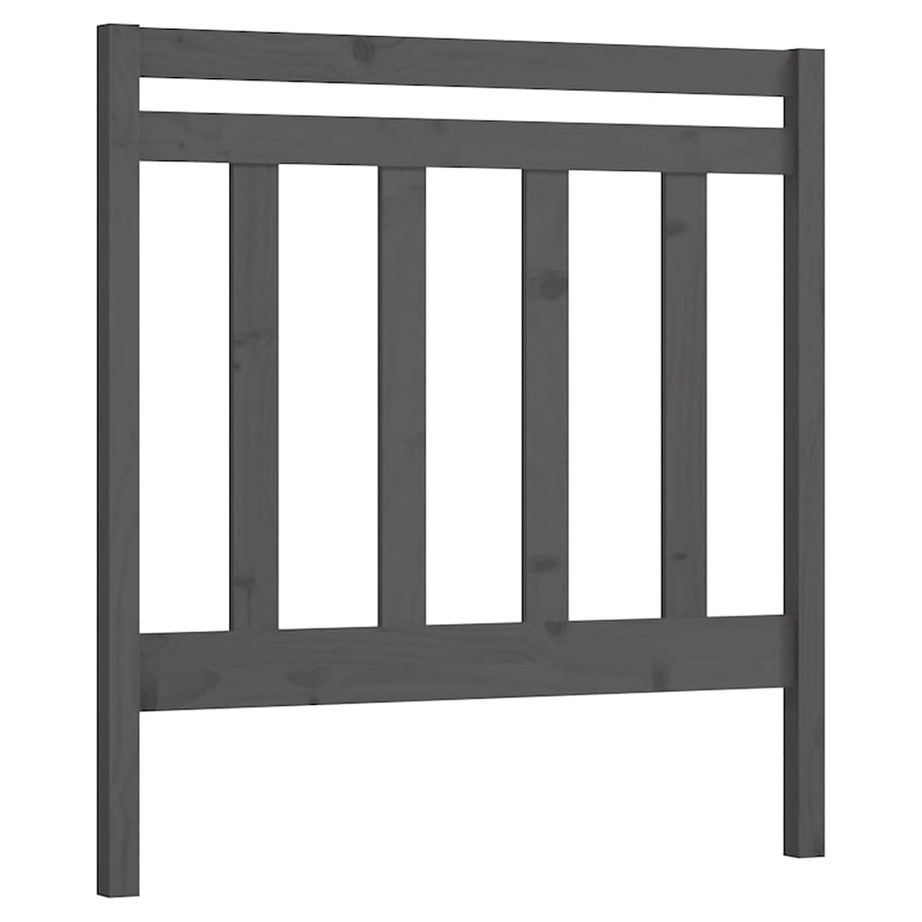 Vidaxl hoofdbord 106x4x100 cm massief grenenhout grijs
