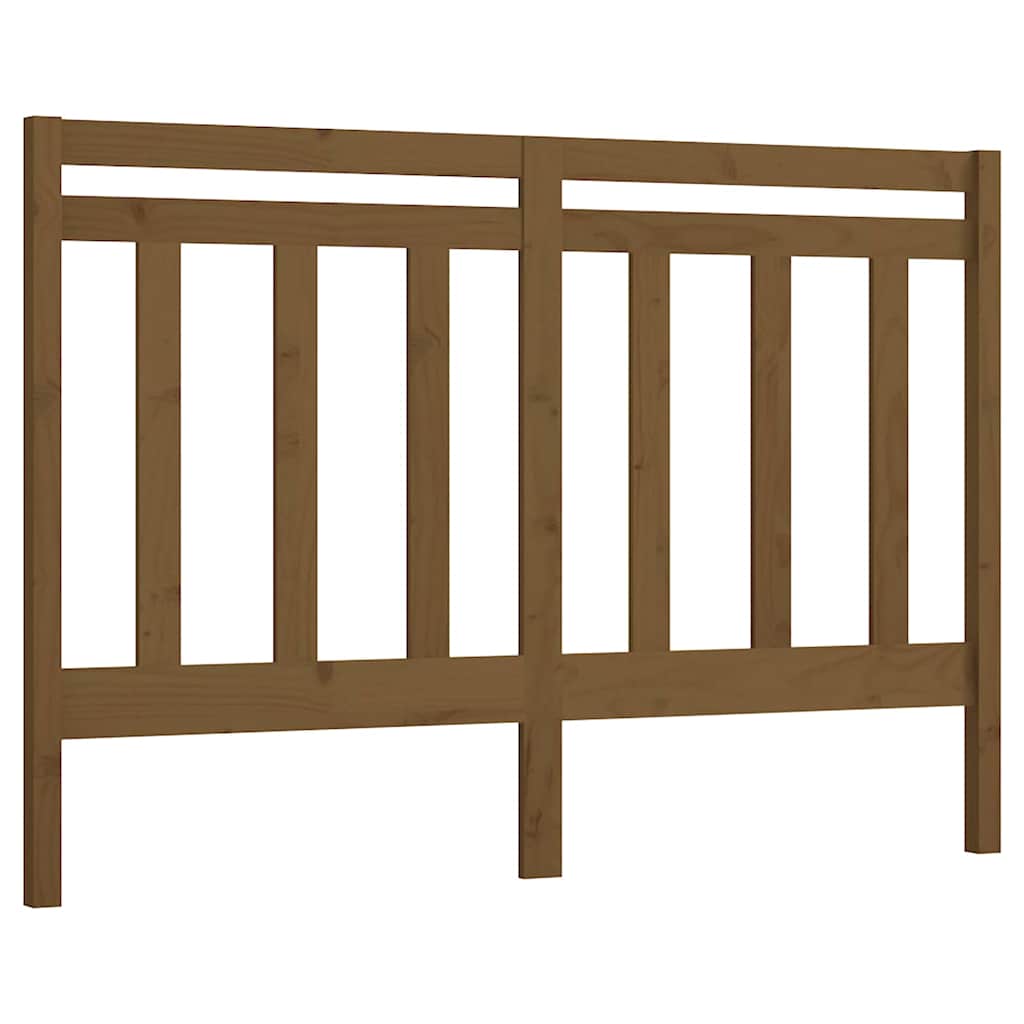 Vidaxl hoofdbord 141x4x100 cm massief grenenhout honingbruin