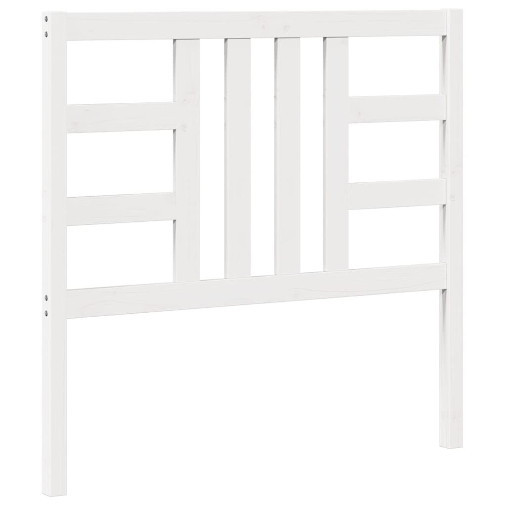 Vidaxl hoofdbord 106x4x100 cm massief grenenhout wit