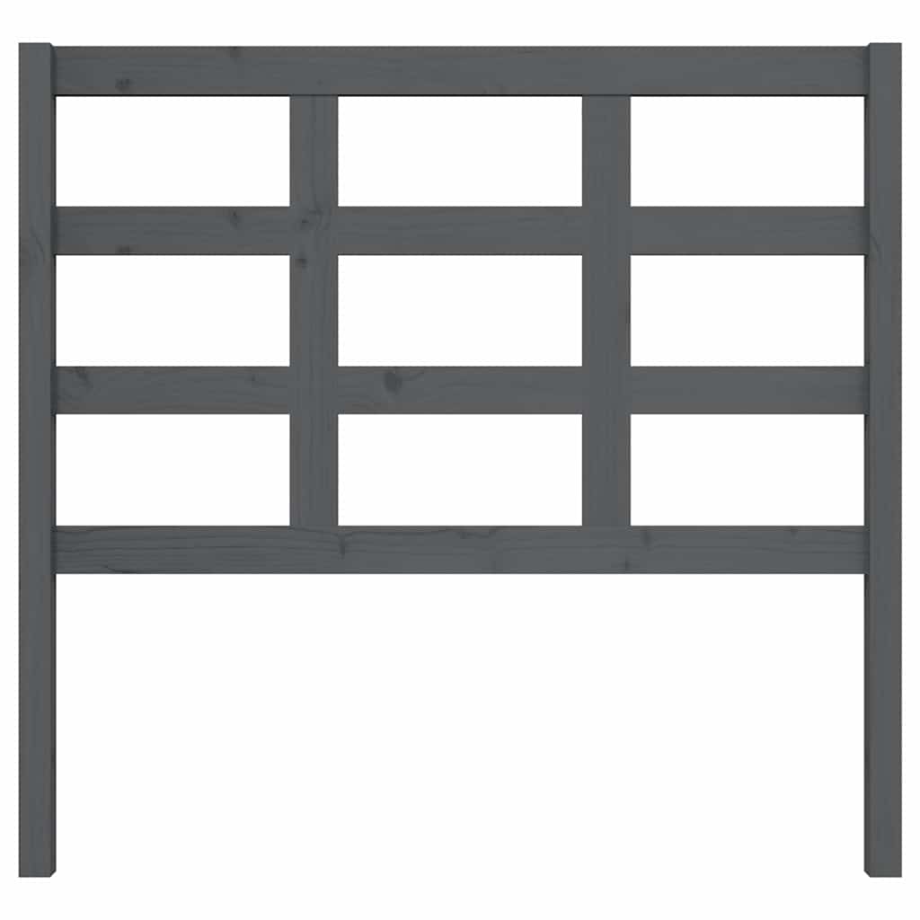 Vidaxl hoofdbord 105,5x4x100 cm massief grenenhout grijs