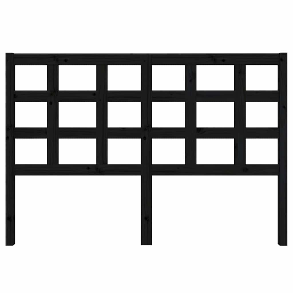 Vidaxl hoofdbord 145,5x4x100 cm massief grenenhout zwart