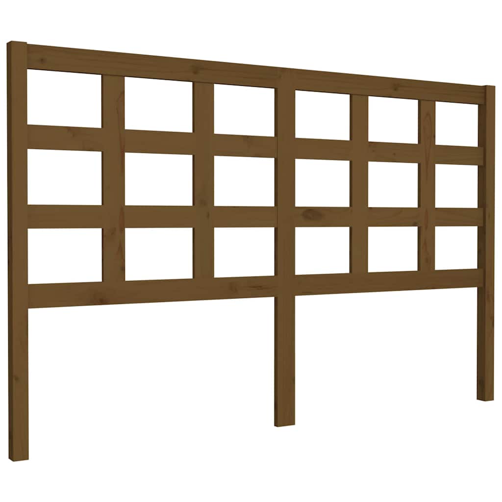Vidaxl hoofdbord 156x4x100 cm massief grenenhout honingbruin