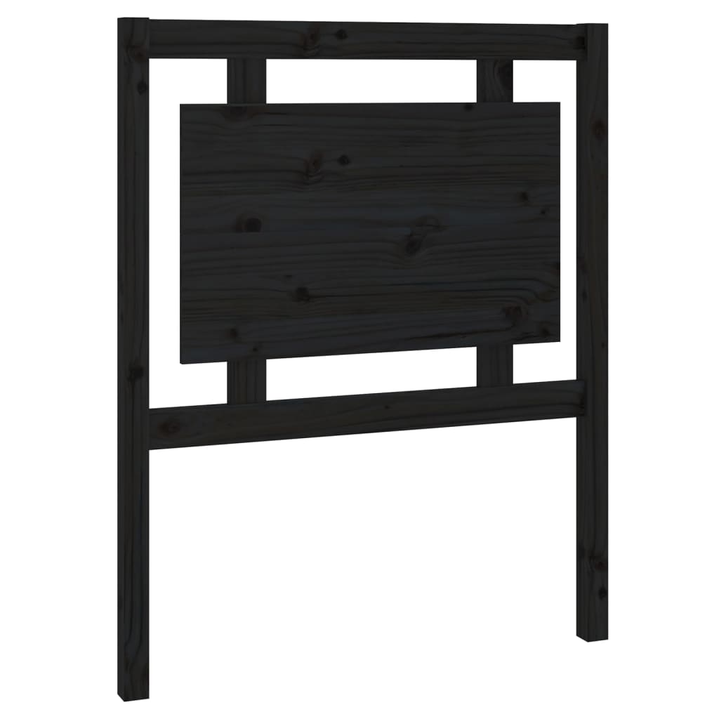 Vidaxl hoofdbord 80,5x4x100 cm massief grenenhout zwart