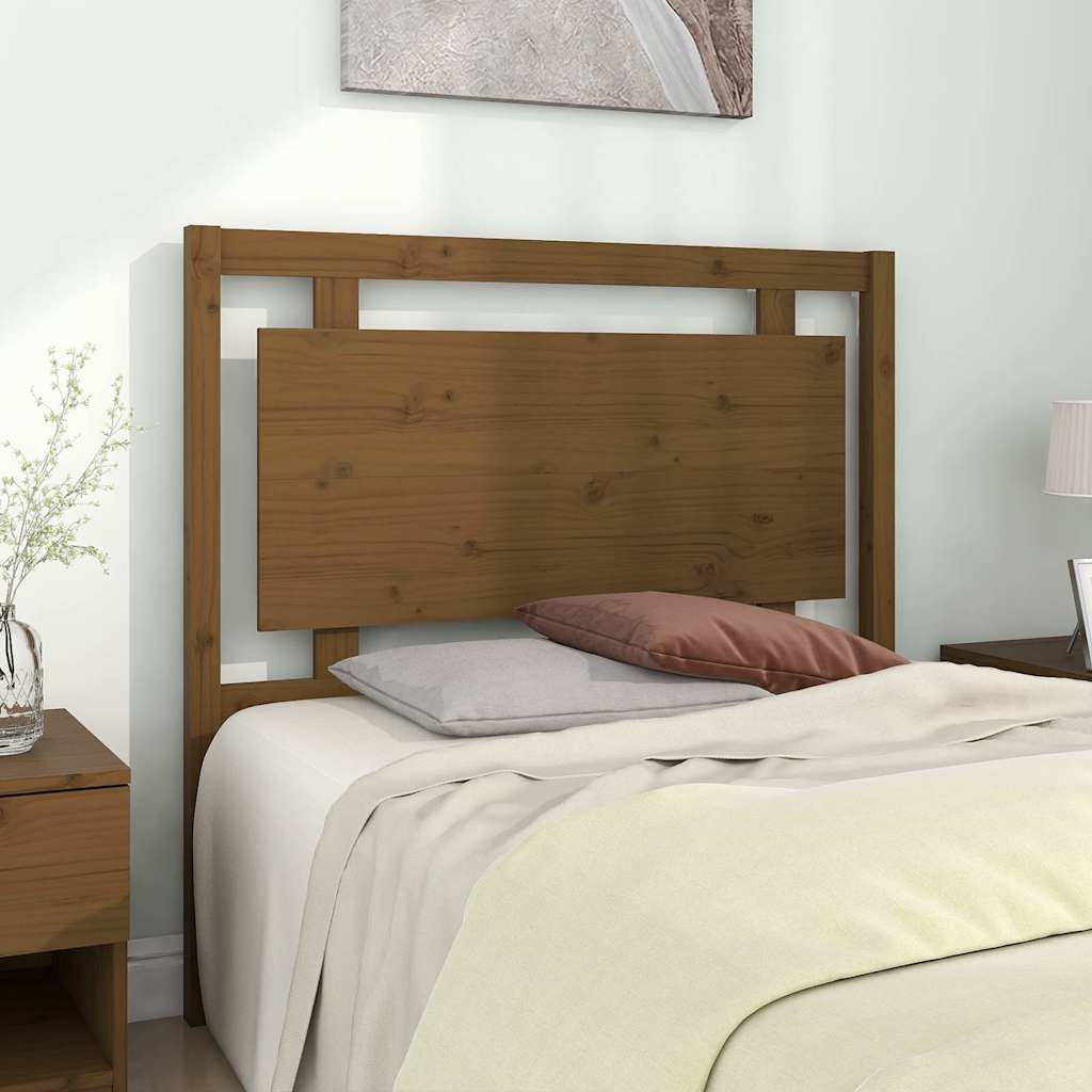 Vidaxl hoofdbord 105,5x4x100 cm massief grenenhout honingbruin