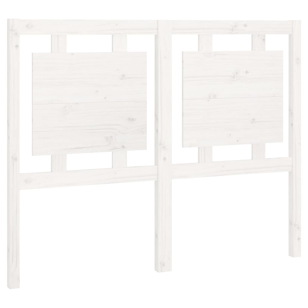 Vidaxl hoofdbord 125,5x4x100 cm massief grenenhout wit