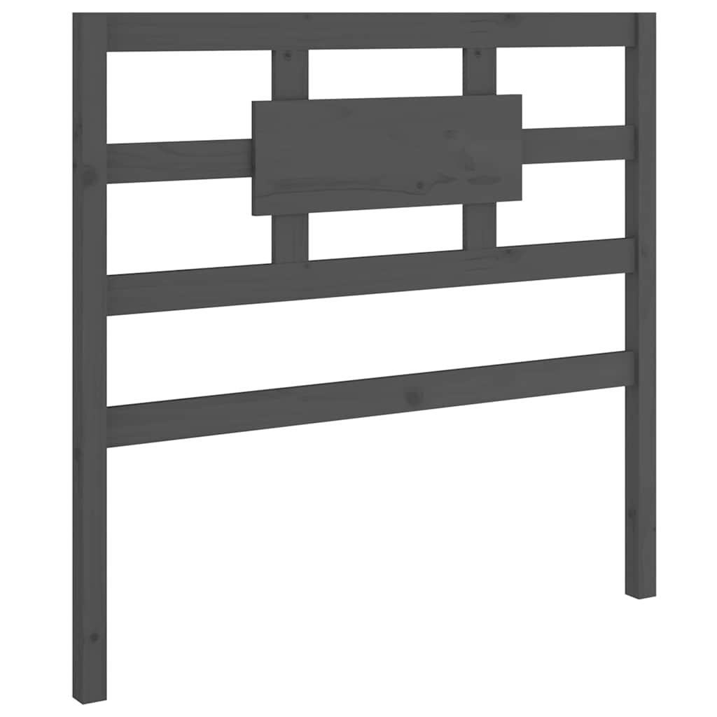 Vidaxl hoofdbord 95,5x4x100 cm massief grenenhout grijs