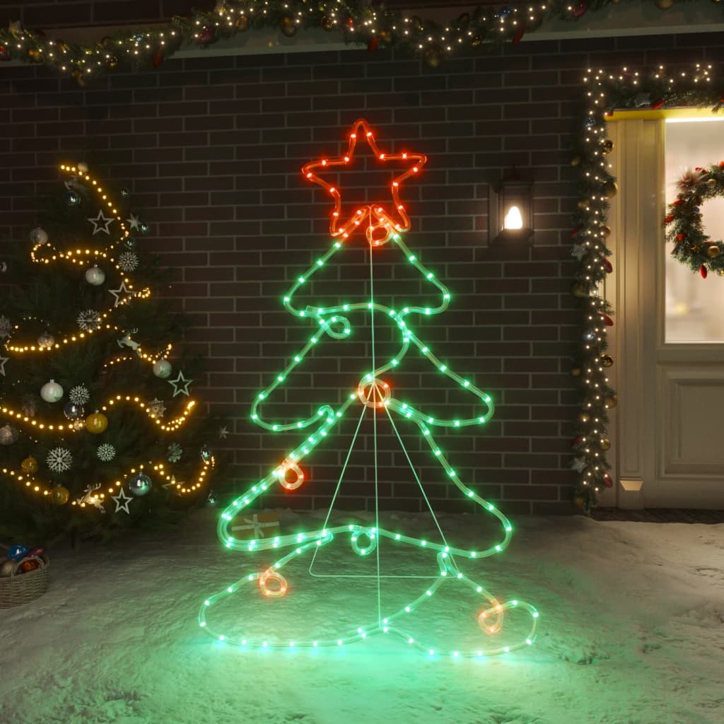 Vidaxx Weihnachtsfigurenbaum mit 144 LEDs 88x56 cm