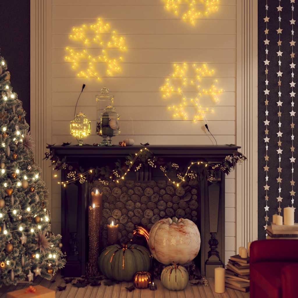 Vidaxx Weihnachtsfigur Schneeflocke mit 72 warmweißen LEDs 38x37 cm