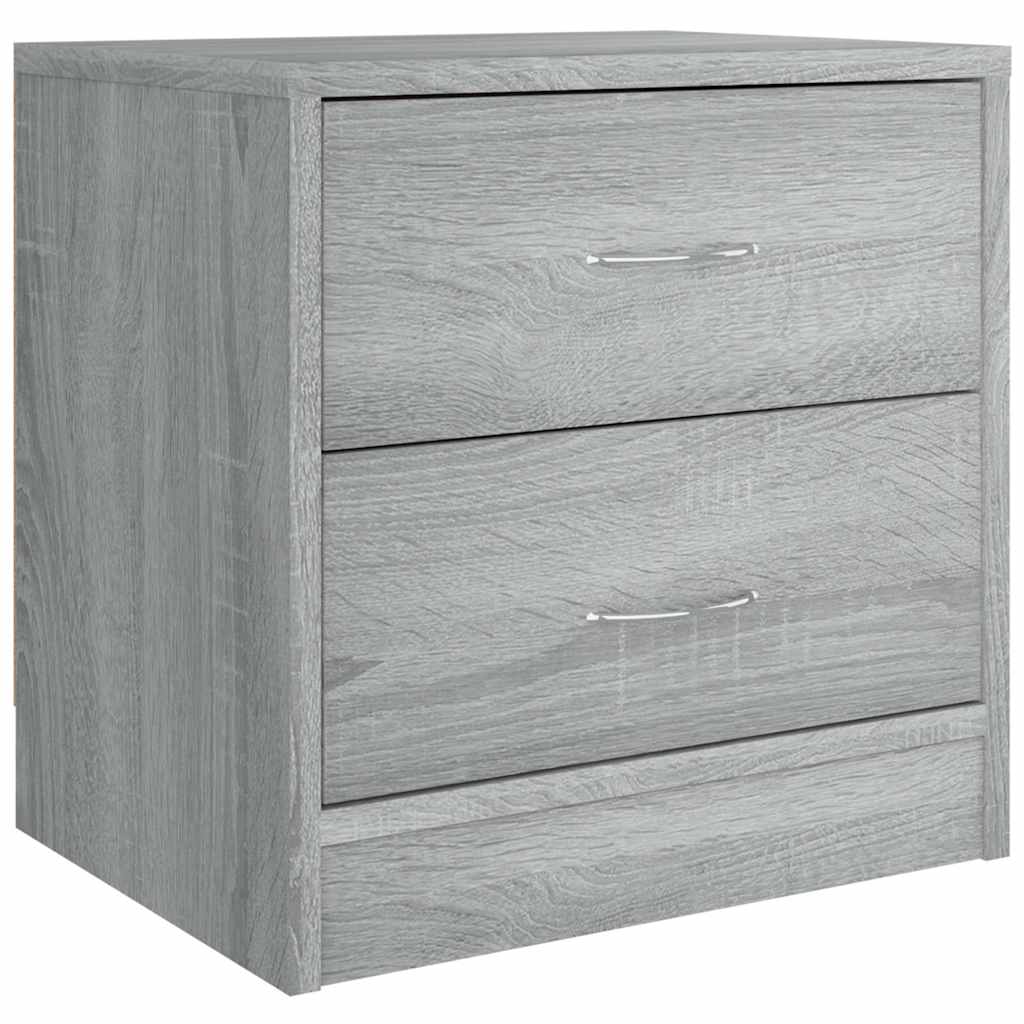 Vidaxl nachtkastje 40x30x40 cm bewerkt hout grijs sonoma eikenkleurig