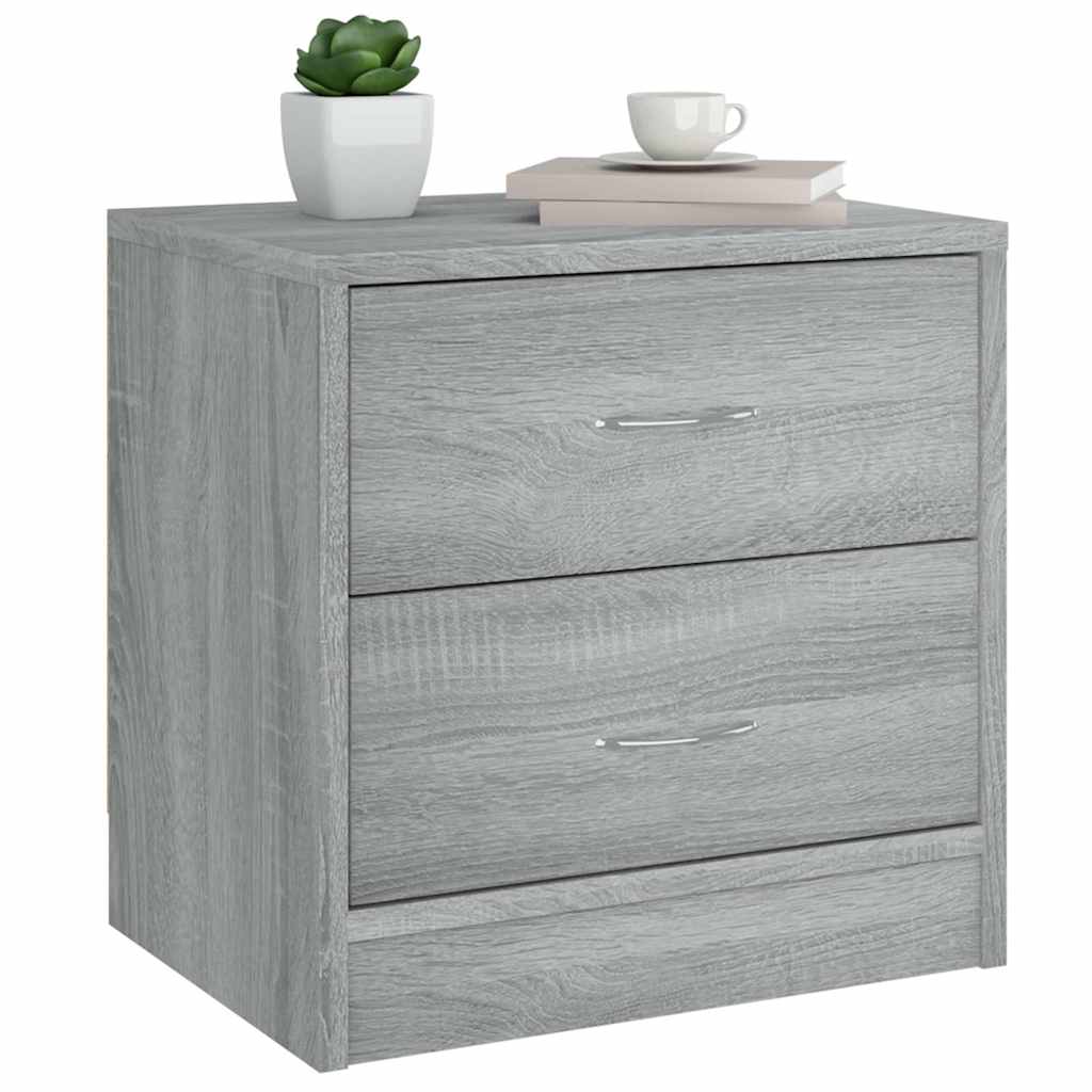 Vidaxl nachtkastje 40x30x40 cm bewerkt hout grijs sonoma eikenkleurig